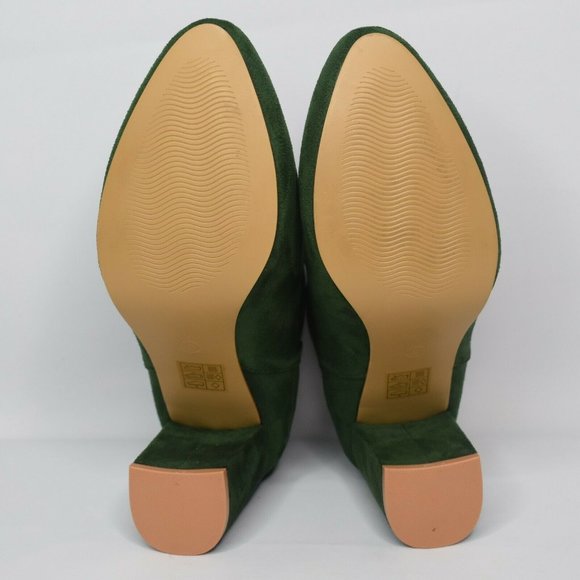 Womens 9 Faux Suede Ankle Boots Chunky Block Heel - Picture 8 of 10